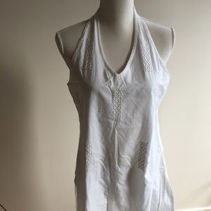 Fabindia racer back white kurta size large 100% cotton